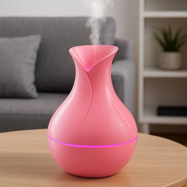 IndusBay Mini USB Vase Cool Mist Spray Portable Humidifier with Colorful Light Portable Room Air Purifier
