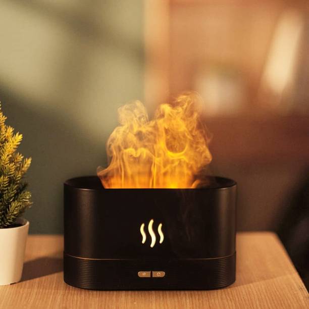DONDA Flame Effect Humidifier, Small Ultra Fine Mist Desktop Humidifier Portable Room Air Purifier