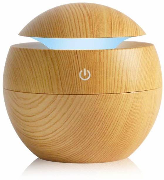 GVJ TRADERS Portable Mini Wood Finish Aroma Atomization Humidifier for Home Office and Car Portable Room Air Purifier