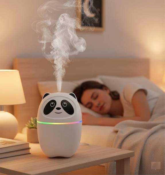 PINOPZA Panda Cool Mist Humidifier & Essential Oil Diffuser with LED Night Light Portable Room Air Purifier