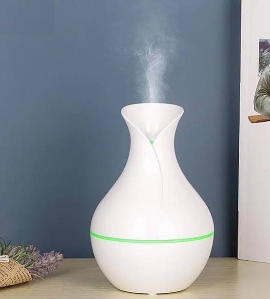 IndusBay Portable USB Vase Cool Mist Spray Portable Humidifier with Colorful Light Portable Room Air Purifier