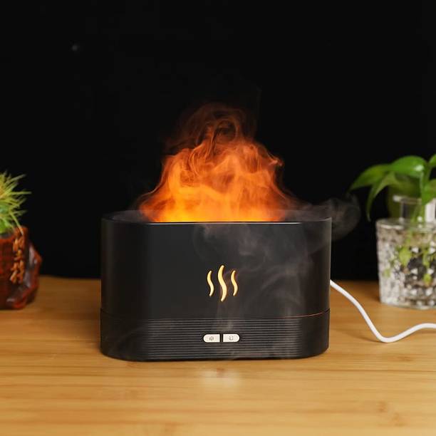 Mitul Ultrasonic Cool Mist Humidifier with Flame Light, Auto Shut-Off Protection Portable Room Air Purifier