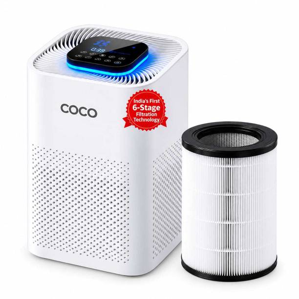 COCO SMART TECHNOLOGY SMART AIR PURIFIER WHITE + 1 EXTRA HEPA 13 FILTER Portable Room Air Purifier