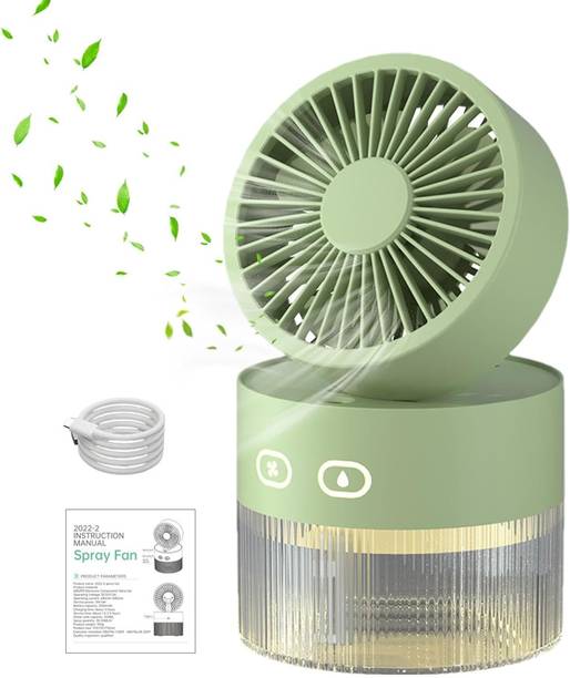 Xydrozen Portable Table Fan with Mist Humidify Portable Room Air Purifier