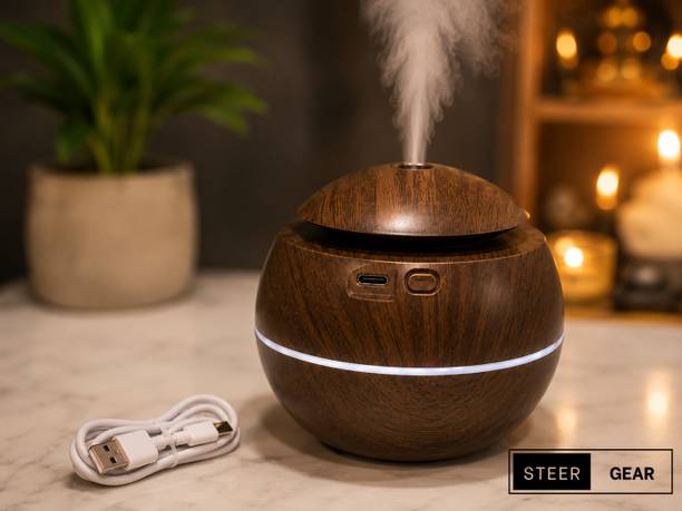SteerGear Steer Gear Air Humidifier & Aroma Diffuser | Mini Essential Oil Diffuser Portable Room Air Purifier