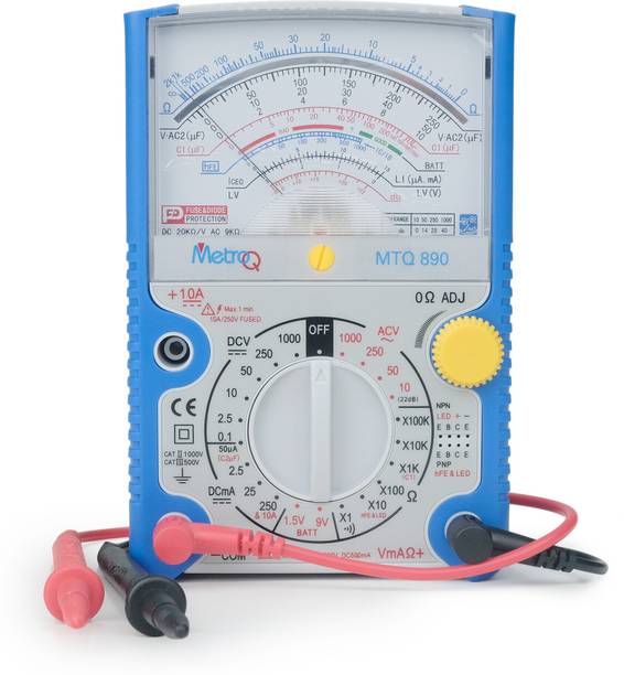 Metro Q MTQ890 Analogue - Blue Holster, CAT II 1000V, CAT III 500V Air Quality Meter