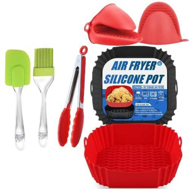 ZAPTVI Square Air Fryer Package - 6 Pack Air Fryer Liners & Accessories Air Fryer