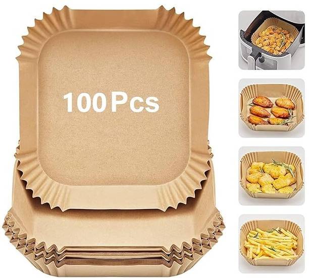 Kaito 100 Pcs Air Fryer Paper Sheets, Disposable Paper Liner for Microwave Airfryer Tray