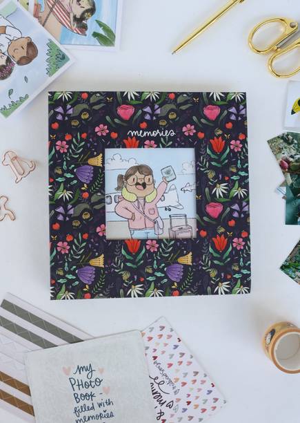 Alicia Souza Purple Floral Mini Photo Album With Box Album