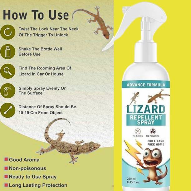 SHREEKRIshn 250 ml Safe Herbal Lizard Defense Spray – Plant-Based, Chemical-Free