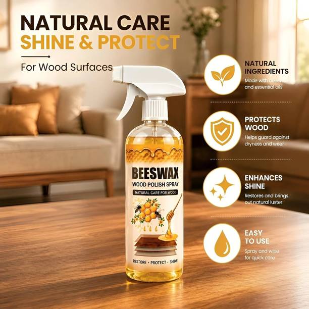 Clear XL Beeswax Furniture Polish Spray for Wood Shine and Daily Care PACK 1 *
