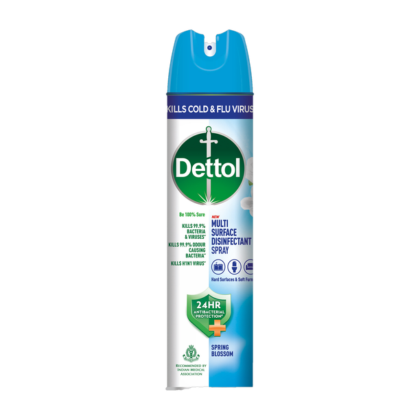 Dettol Disinfectant Sanitizer Spray|24 hrs Antibacterial protection|(Spring Blossom)