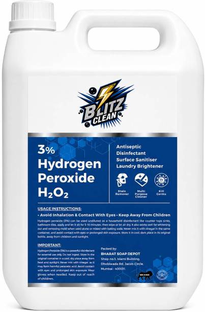 BLITZ CLEAN Hydrogen Peroxide Solution 3%, Antiseptic, Multi Surface Disinfectant Cleaner