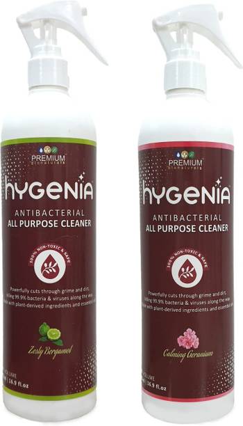 Premium Bionaturals Antibacterial All Purpose Cleaner Pack of 2, Bergamot & Geranium 500ml Each