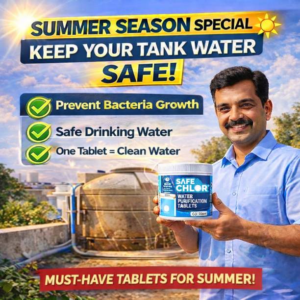 Safe Chlor Chlorine Water Tablet for Tanks of 1000L Overhead & Underground Tanks