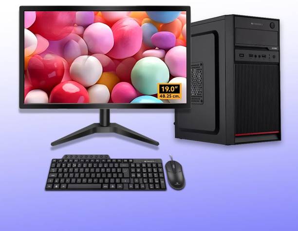 NextGen Assembled Desktop Full Set | Intel (2nd Gen) |Students and professionals Core i3 (4 GB DDR3/500 GB/Windows 11 Home/0/19.5 Inch Screen/Powerful Desktop – Perfect for Online classes and work-from-home setup)) with MS Office