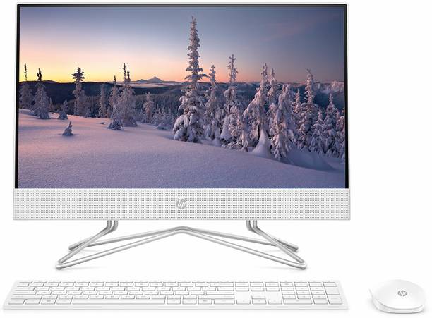 HP All-in-One Ryzen 3 Dual Core (4 GB DDR4/512 GB SSD/Windows 11 Home/AMD Radeon Graphics/21.5 Inch Screen/22-dd0786in) with MS Office