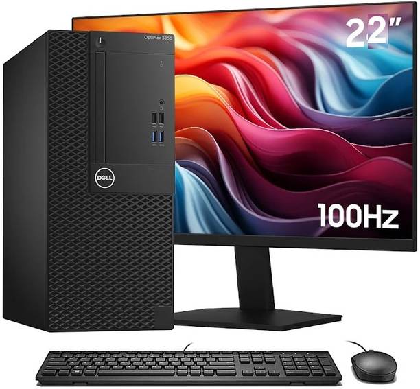 DELL Desktop Set High performance turbo Speed IHD Graphics 256GB SSD - Intel Core i5 (7th Gen) (8 GB DDR4/256 GB SSD/Windows 11 Home/8 GB 0/21.5 Inch Screen/DellRenewed 3050 CPU Matrix Monitor 21.5) with MS Office