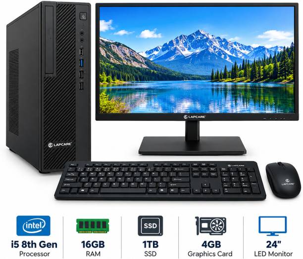 Lapcare Core i5 Core i5 (16 GB DDR5/Windows 11 Home/4 GB GDDR5/24 Inch Screen/Desktop-I5-8TH-16GB-1TB-4GB-24)