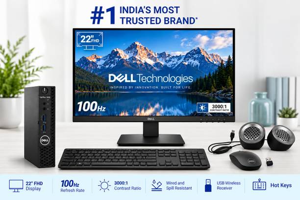 DELL intel Core i5 (8th Gen) (8 GB DDR4/256 GB SSD/Windows 11 Home/22 Inch Screen/SE2225HM) with MS Office