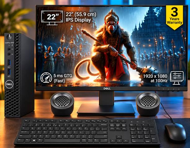 DELL desktop full set intel Core i5 (8th Gen) (8 GB DDR4/256 GB SSD/Windows 10 Pro/22 Inch Screen/SE2225HM) with MS Office