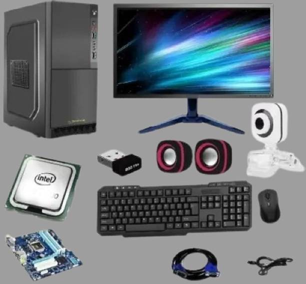 TECH- Assemblers Assembled Desktop Computer Celeron Dual Core (4 GB DDR3/500 GB/Windows 10 Pro/15.4 Inch Screen/Intel Dual Core 2.6 Ghz Pentium Processor) with MS Office