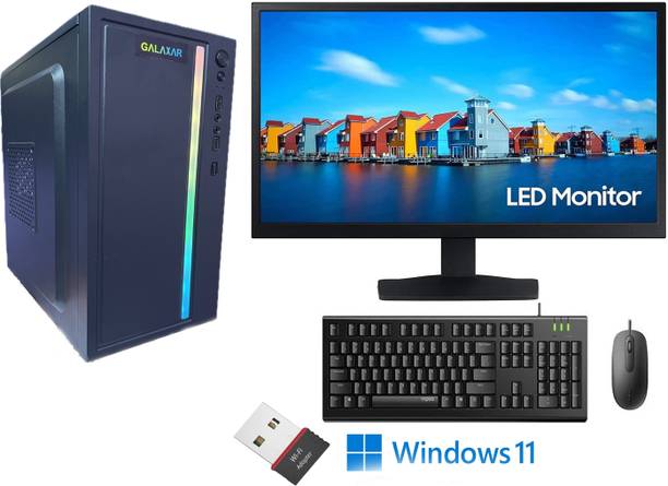 GALAXAR INTEL Core i7 (8 GB DDR3/500 GB/128 GB SSD/Windows 11 Home/2 GB Nvidia GeForce GT610 2gb Graphic Card/19 Inch Screen/GLX-I7860-8GBRAM-128GBSSD2GBGPU610-500GBHDD-WIFI) with MS Office