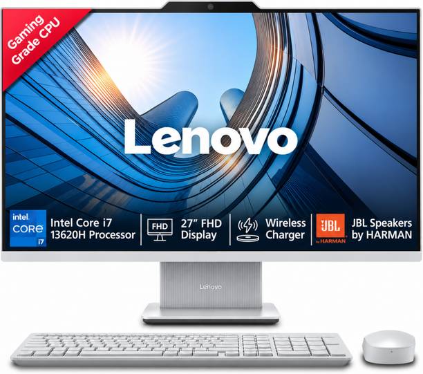 Lenovo IdeaCentre AIO Core i7 (24 GB DDR5/1 TB SSD/Windows 11 Home/27 Inch Screen/IdeaCentre AIO) with MS Office