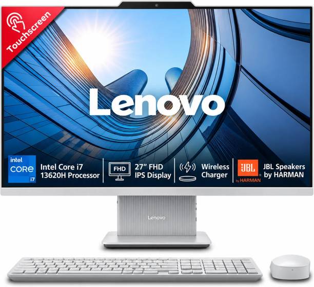 Lenovo IdeaCentre AIO Core i7 (24 GB DDR5/1 TB SSD/Windows 11 Home/27 Inch Screen/IdeaCentre AIO) with MS Office