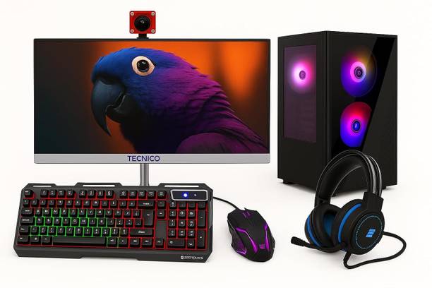 TECNICO Core i5 2nd Gen Core i5 (16 GB DDR4/516 GB SSD/Windows 11 Home/4 GB 4 GB/22 Inch Screen/Gaming Desktop PC Set, 22-inch IPS Monitor, Keyboard, Mouse, Headset & Webcam)