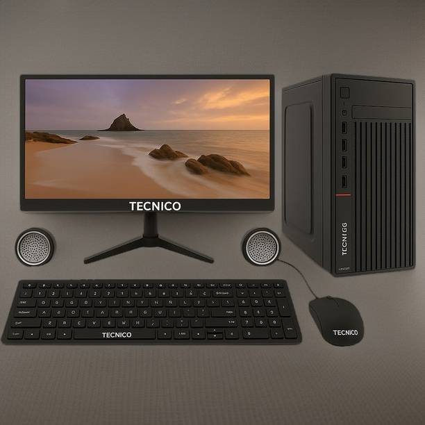 TECNICO Core i3-4130 Core i3 (4th Gen) (8 GB DDR3/128 GB SSD/Windows 11 Home/20 Inch Screen/Desktop Computer All Set, CPU, 20-inch Monitor with Keyboard, Mouse, Speakers)