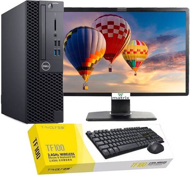 DELL and Matrix Desktop Full Set FHD LED Monitor Core i5 (7th Gen) (8 GB DDR4/256 GB SSD/Windows 11 Home/0/19.5 Inch Screen/DellCPU3050 Matrix Monitor 19.5 DellKBD Mouse) with MS Office