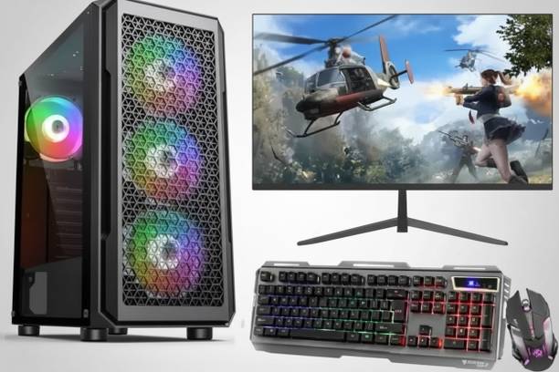 TECH- Assemblers Assembled Desktop Computer Core i5 (16 GB DDR4/512 GB SSD/Windows 11 Home/22 Inch Screen/Core i5 3rd Gen Desktop PC | 16GB RAM | 512GB SSD | Windows 11 | Black) with MS Office