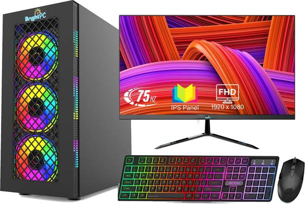 BrightPC AMD Ryzen 3 Quad Core (16 GB DDR4/480 GB SSD/Windows 11 Home/1 GB/22 Inch Screen/Ryzen 3_2025) with MS Office