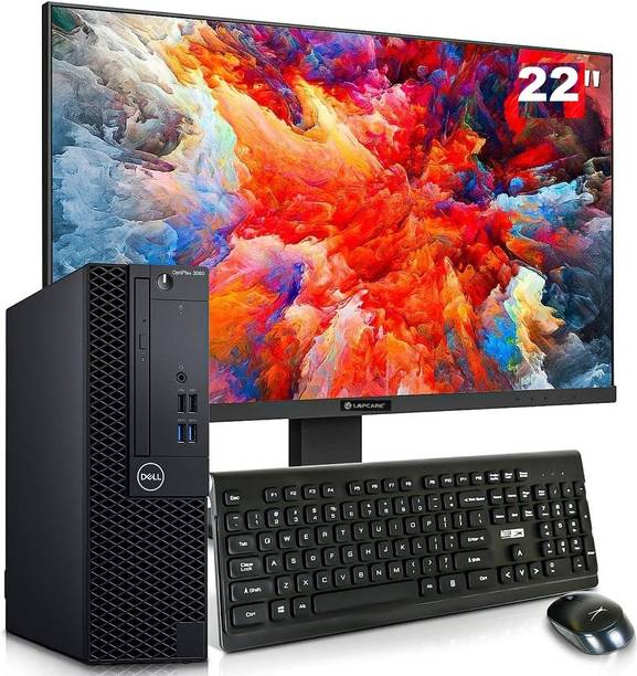 DELL NextGen Generation Desktop Full Set, Turbo speed 2100 RPMS 256GB SSD M.2 Core i5 (7th Gen) (8 GB DDR4/256 GB SSD/Windows 11 Home/0/21.5 Inch Screen/DellCPU,Matrix Monitor DellKBD, Mouse) with MS Office