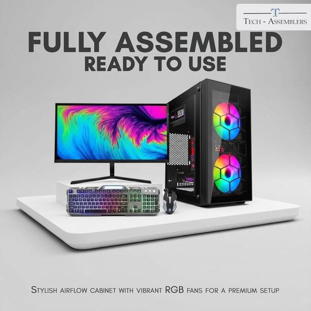 TECH- Assemblers Assembled Desktop Core i5 (8 GB DDR3/500 GB/Windows 11 Home/19 Inch Screen/Tech Core i5 2400 8GB/128SSD+500HDD Win11 MSO) with MS Office