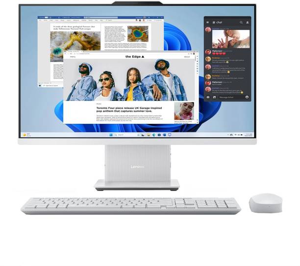 Lenovo IdeaCentre AIO Core i3 (8 GB DDR5/512 GB SSD/Windows 11 Home/24 Inch Screen/F0HM00G4IN) with MS Office