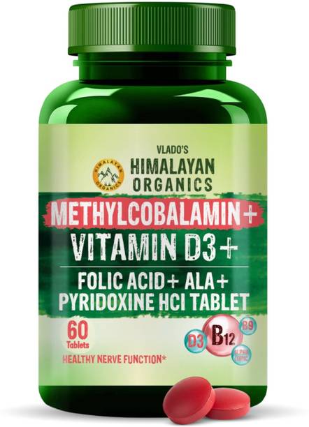 Vlados Himalayan Organics Methylcobalamin+Vitamin D3+Folic acid+ALA+Pyridoxine Hcl Tablets