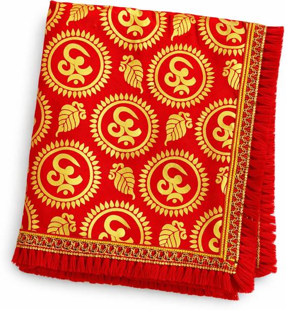 Prizeless 1 Meter for Daily Puja, Spiritual Functions and Temple Decoration at Home Mandir Altar Cloth