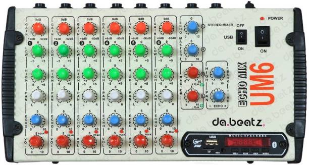 Da.Beatz. 6-Channel UM6 Professional Analog Sound Mixer For Special Occasions & Parties Digital Sound Mixer