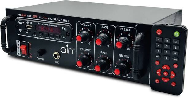 ain Glossy Cabinet Amplifier Bluetooth USB AUX Input FM Radio SD Card Slot MIC Input 120 W AV Power Amplifier