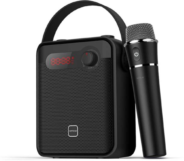 Nefficar Mic with Speaker For Singing, PA, Stage Announcement – Bluetooth 5.0 25 W AV Control Amplifier