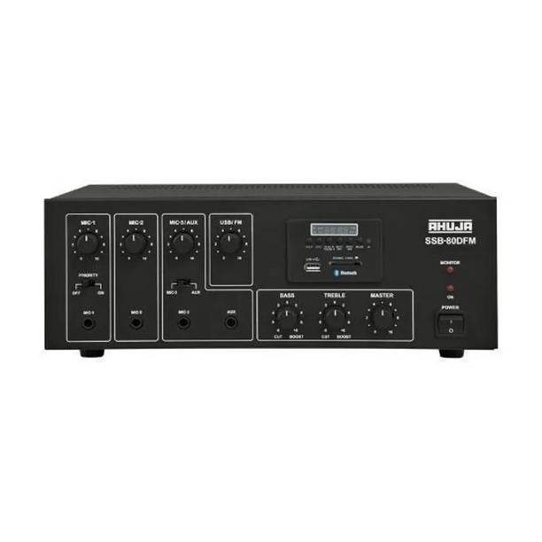 Ahuja Amplifier SSB-80DFM with USB, SD Card,Bluetooth, and FM INPUTS, Black
