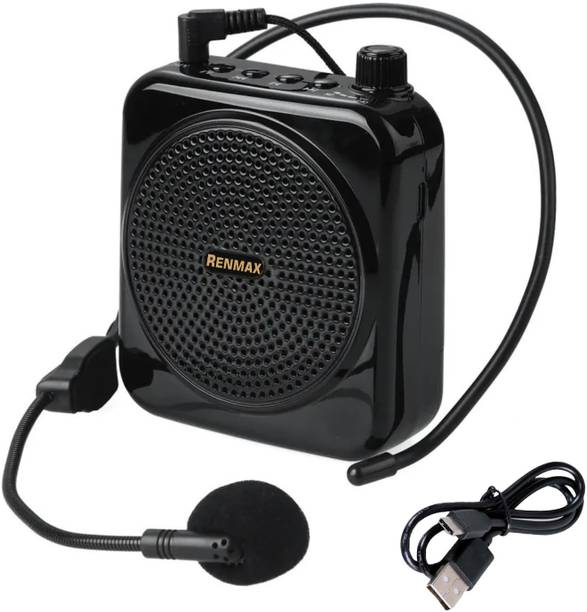 RENMAX Portable Voice Amplifier Bluetooth Rechargeable with Headset & Mic 5 W AV Power Amplifier
