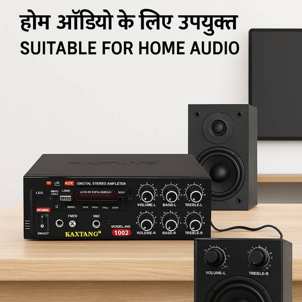 KAXTANG DJ Super 1002BT Full Black Digital Stereo With BT/ USB/ SD-Card /FM /AUX 5000 W AV Power Amplifier