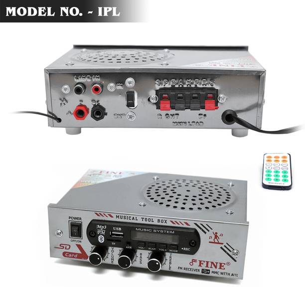 FINE IPL AMPLIFIER Multimedia Player with Bluetooth,USB,SD Card,Aux,FM Radio(Silver) 180 W AV Power Amplifier