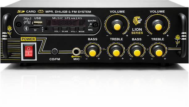 iSound Amplifier 5000 W Bluetooth dj speaker machine, AUX/MIC Input/USB/SD Card, Remote 120 W AV Power Amplifier