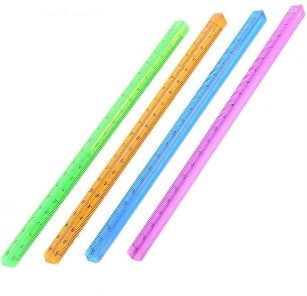 PMW Traingle Scales - 15 Cm - Pack Of 3 - Multicolor Analytical Scale