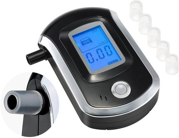 thermomate Alcohol Tester LCD Breathalyzer Analyzer with 5 Mouthpieces High Sensitivity Analytical Scale