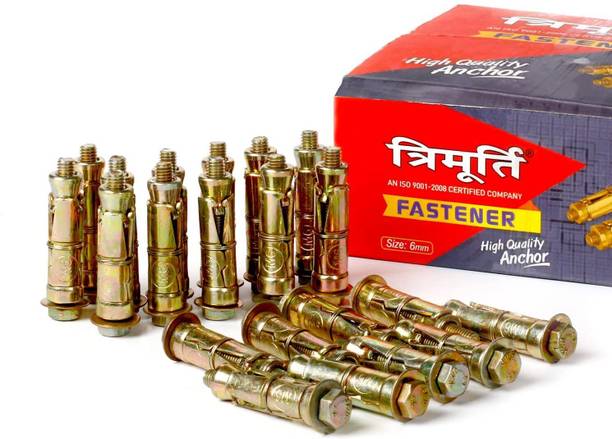 Trimurti 6 mm Brass Wall Fastener Anchor Bolt Screws for Concrete Walls, Wood Acorn Nut Sleeve Anchor